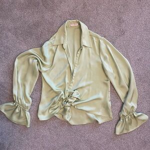 Ramy Brook Carter tie-front Blouse Medium